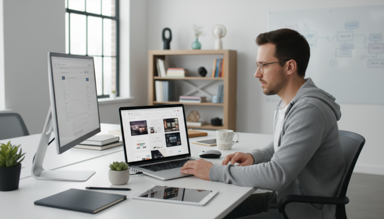 Designer web usando Elementor PRO para criar sites rapidamente com templates e kits