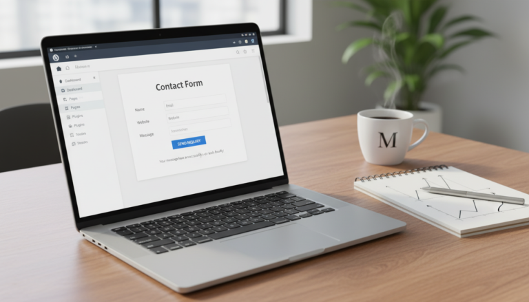 Formulário de contato WordPress de alta conversão para aumentar leads, com design limpo e otimizado para dispositivos móveis.