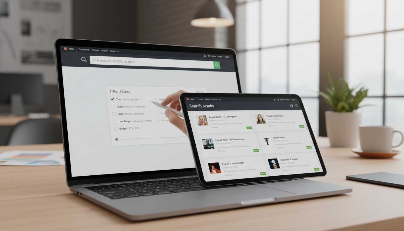 Interface de busca avançada e filtros dinâmicos com JetSearch e Crocoblock em um site WordPress