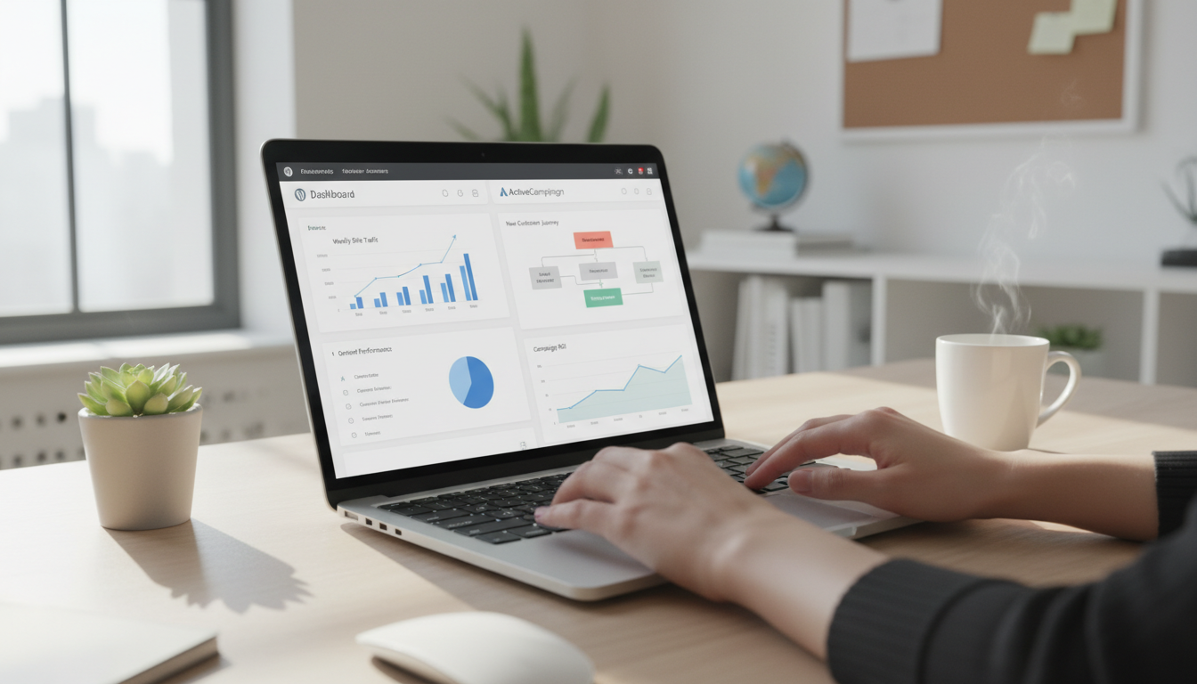 Gráficos de automação de marketing no WordPress, ferramentas de CRM e e-mail marketing