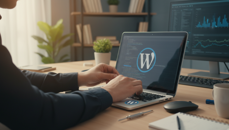 Pessoa seguindo checklist de manutenção de sites WordPress