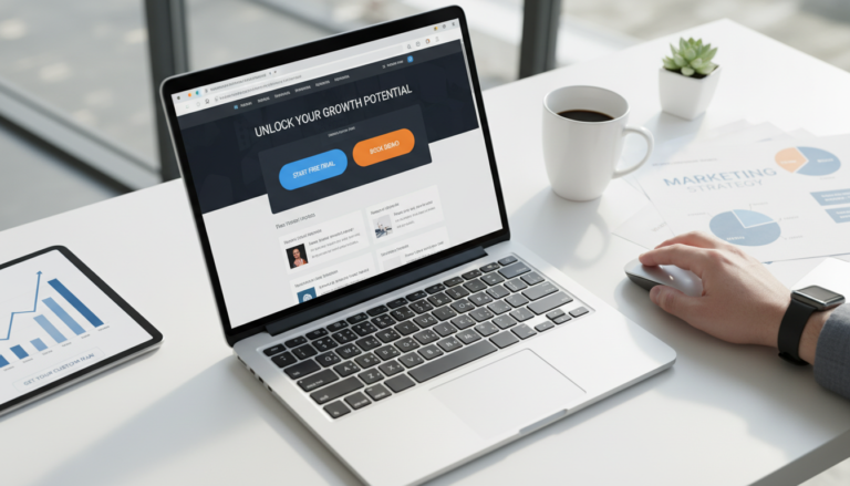 Interface de criação de páginas de destino otimizadas no WordPress com Elementor, design responsivo, alta conversão