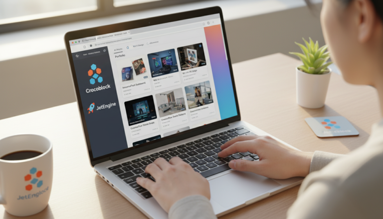 Desenvolvimento de portfólio dinâmico com Crocoblock e JetEngine no WordPress