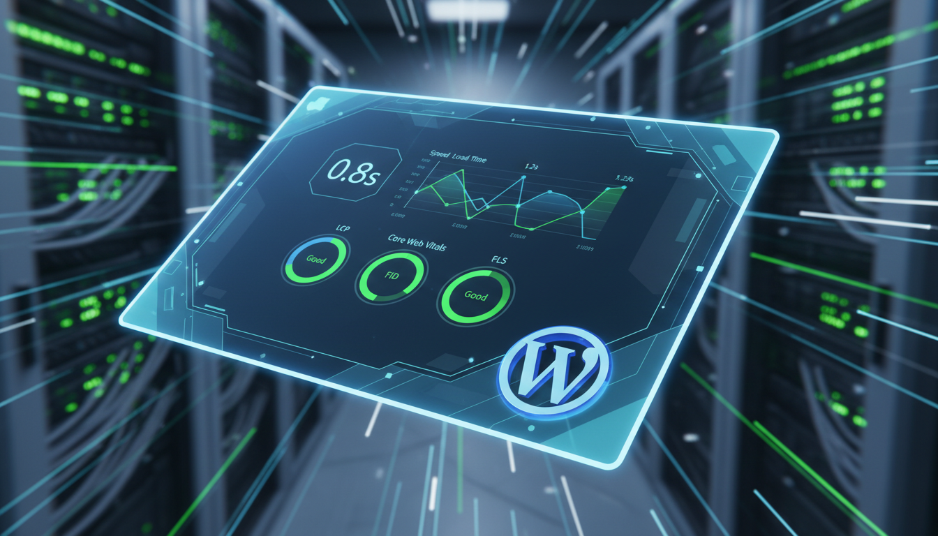 Gráfico de performance de site com otimização de CSS e JavaScript no WordPress