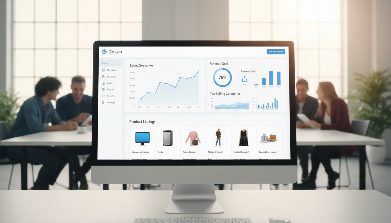 Painel Dokan 4.2.9 com novidades e melhorias, gráficos de vendas e interface intuitiva