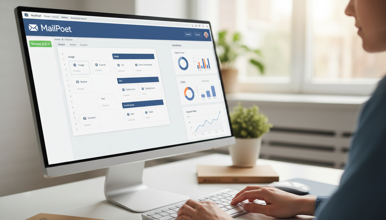 MailPoet 5.21.0, email marketing, automação, dashboard, editor de newsletter, WordPress, novidades MailPoet