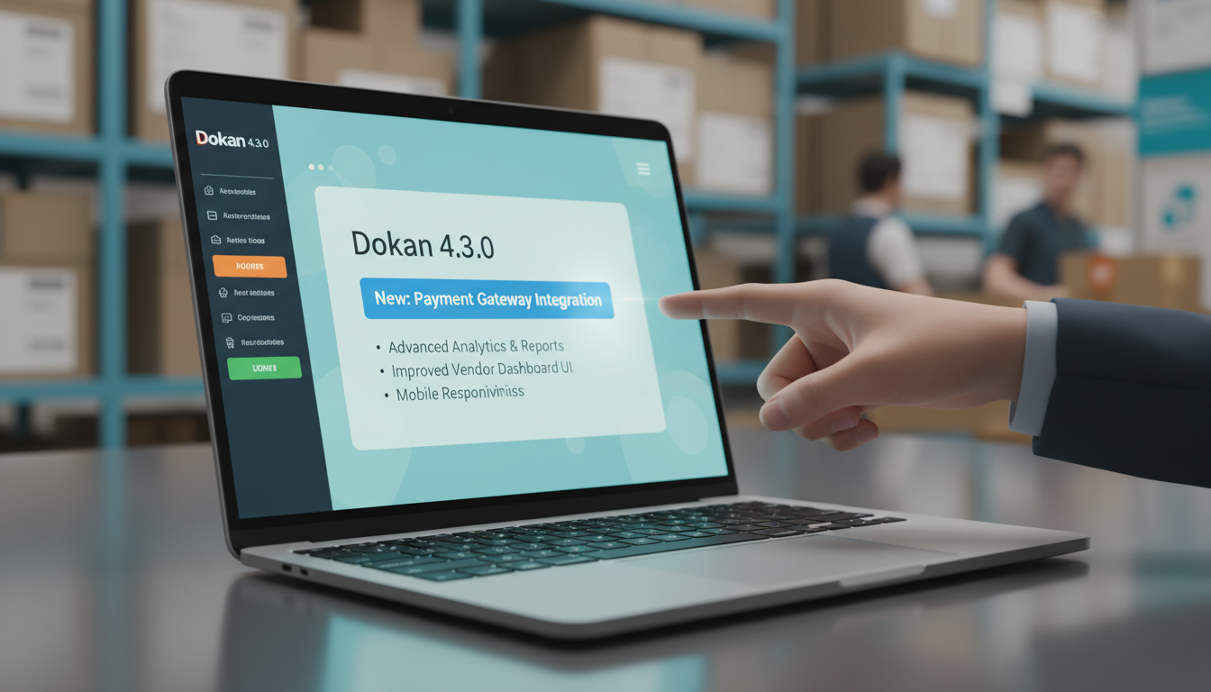 Interface do Dokan 4.3.0 com novas funções de pagamento e relatórios para marketplaces