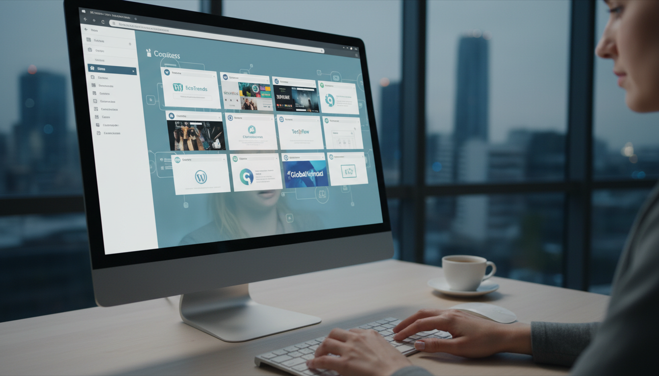 Interface do WordPress Multisite para gerenciamento de rede de sites