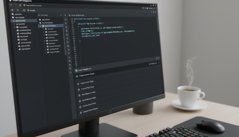 Tela do WordPress com código PHP para controle de revisões, melhorando a gestão de conteúdo e a velocidade do site.