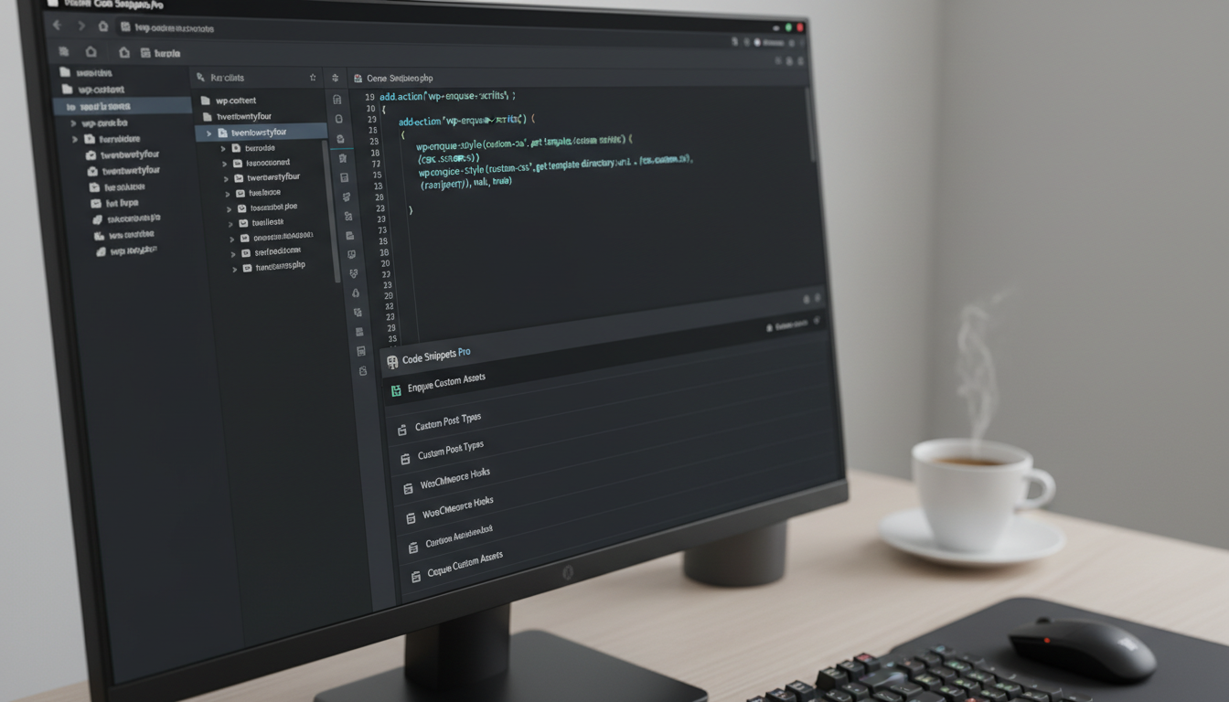 Tela do WordPress com código PHP para controle de revisões, melhorando a gestão de conteúdo e a velocidade do site.