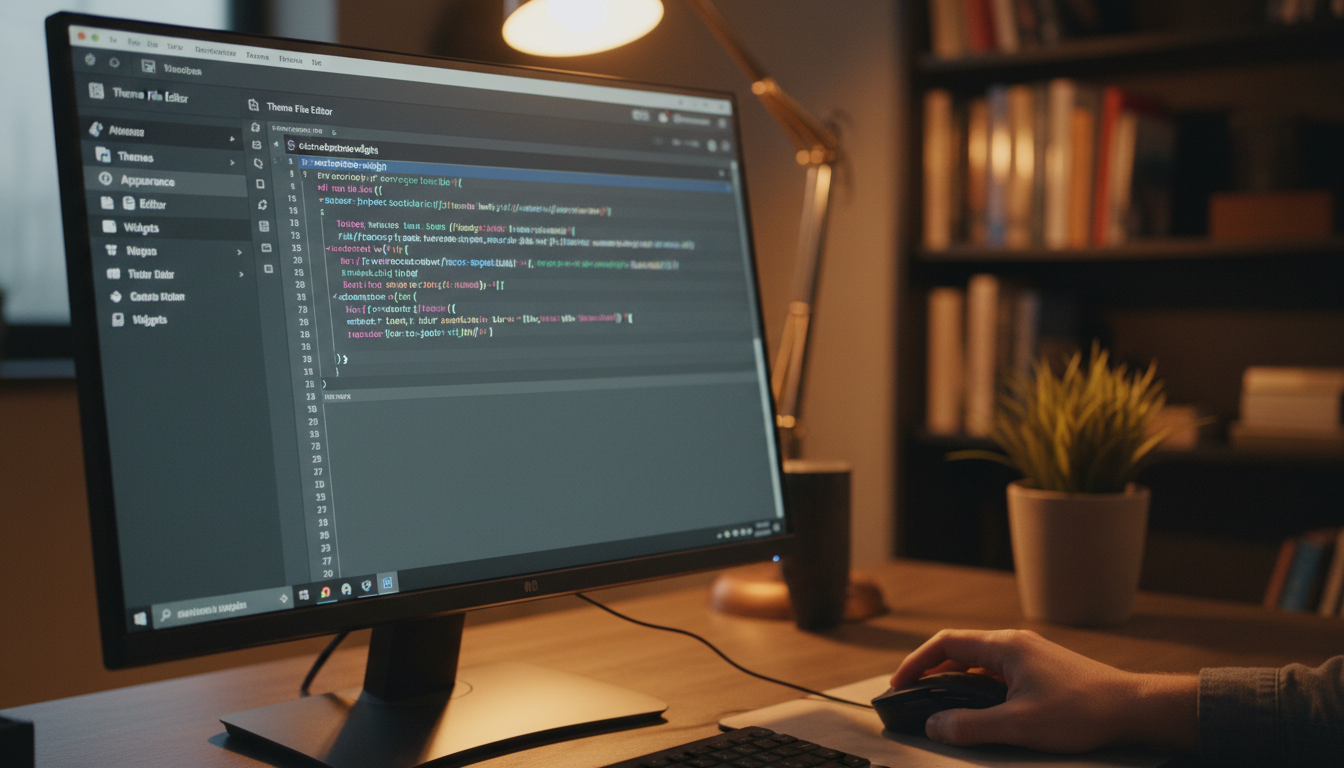 Editor de código no WordPress para adicionar snippets no header ou footer