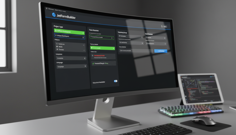 Interface do JetFormBuilder 3.5.6.1 com campos dinâmicos e aprimoramentos de performance
