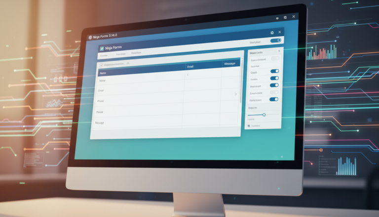 Interface Ninja Forms 3.14.0 com novos campos e editor arrastar e soltar