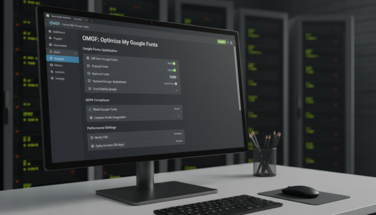 Plugin OMGF 6.1.3 para WordPress: Google Fonts rápidas e GDPR compliant