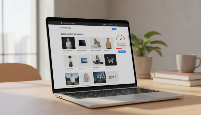 Loja WooCommerce rápida com imagens otimizadas e medidor de velocidade