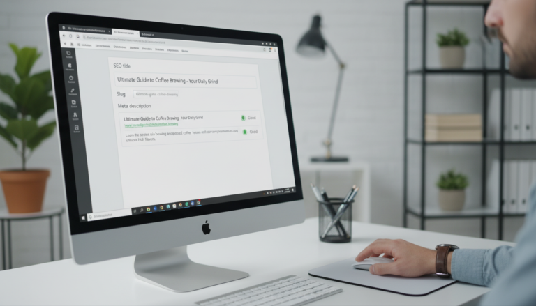 Interface do Yoast SEO otimizando snippets WordPress para SEO