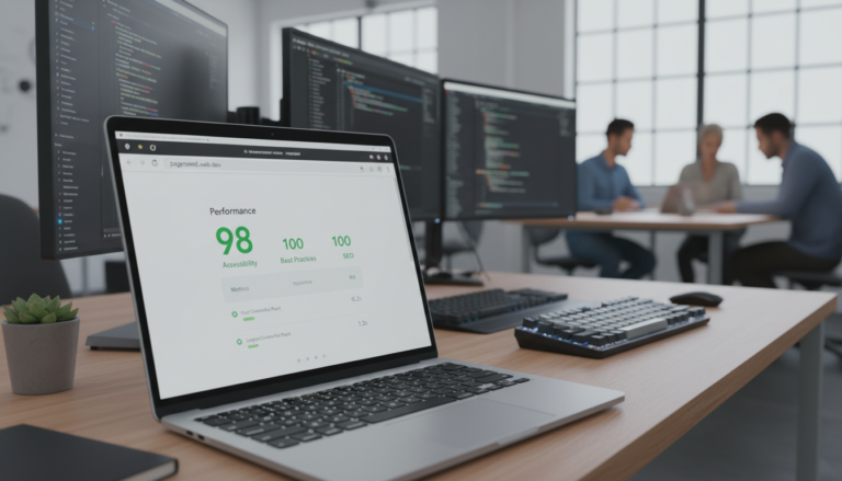 Gráfico de desempenho de site Crocoblock, otimização de velocidade, PageSpeed Insights