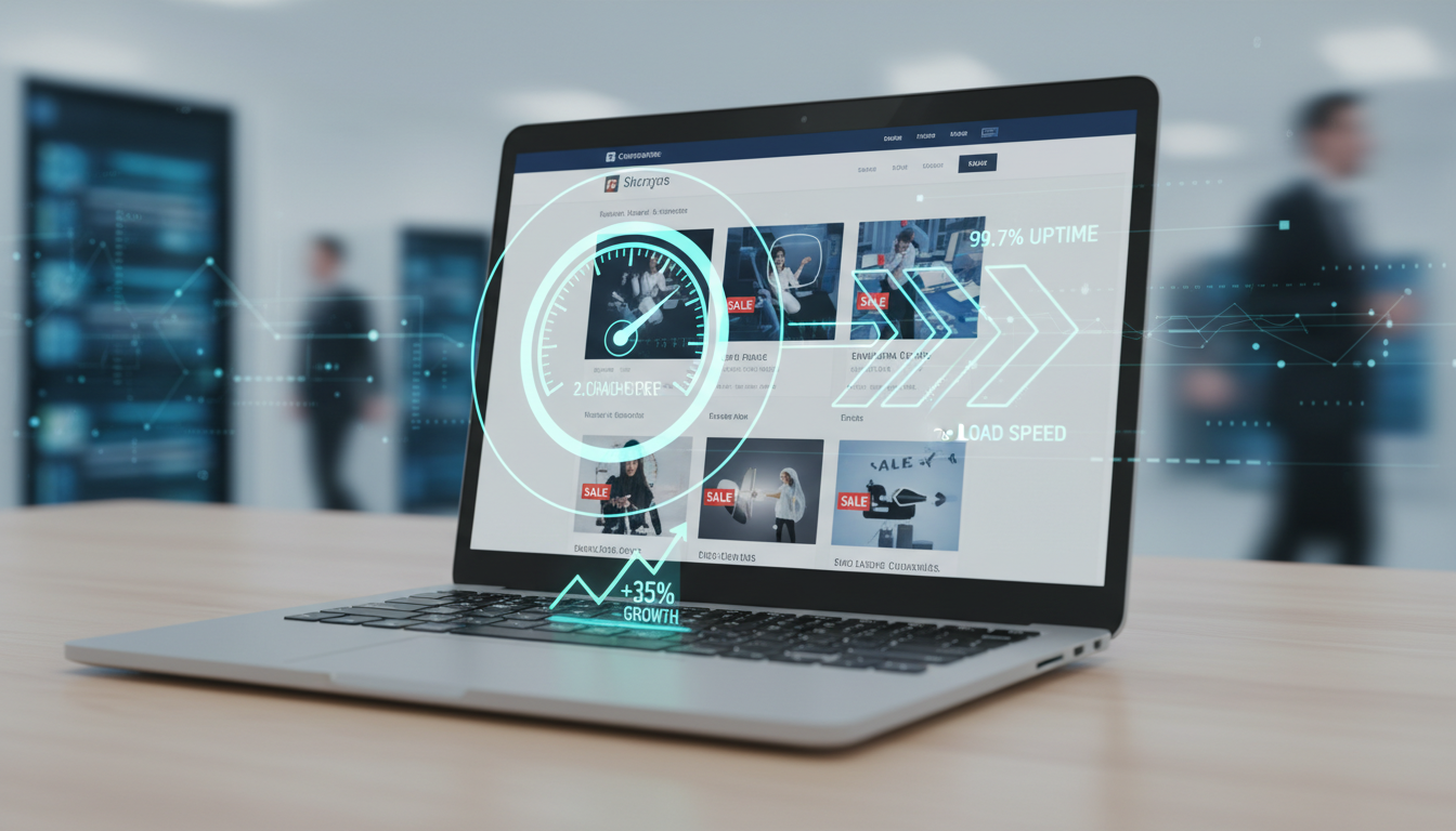 Gráfico de desempenho de velocidade para WooCommerce e e-commerce