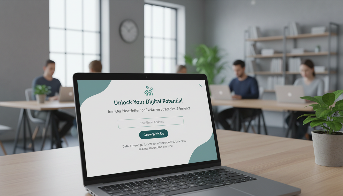 Pop-up bem projetado em um site WordPress para captação de leads e aumento de conversões.
