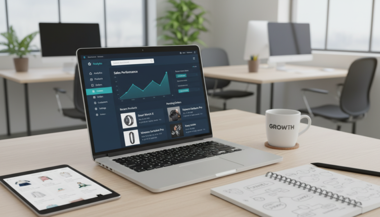 Dashboard de E-commerce WordPress com soluções avançadas além do WooCommerce