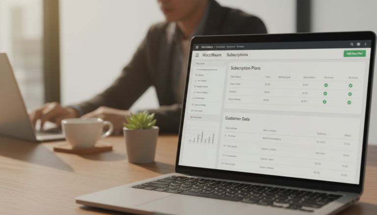 Interface do WooCommerce Subscriptions com detalhes de gerenciamento de assinaturas