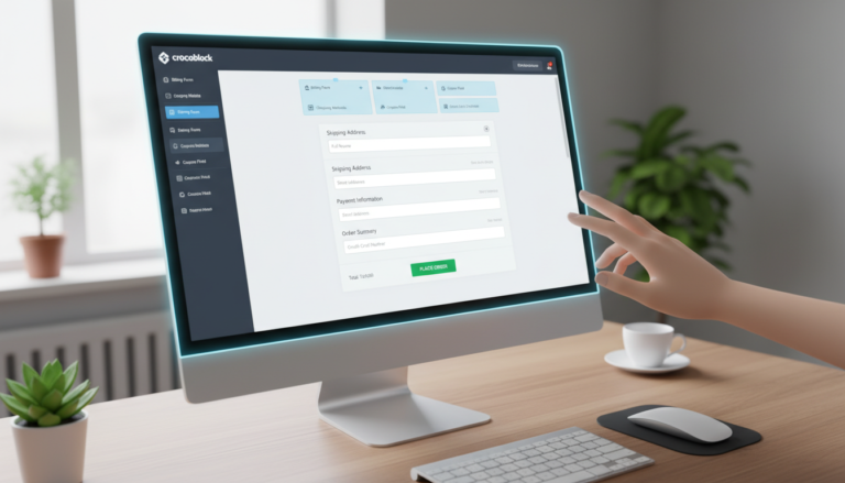 Interface de personalização do checkout do WooCommerce usando Crocoblock JetWooBuilder