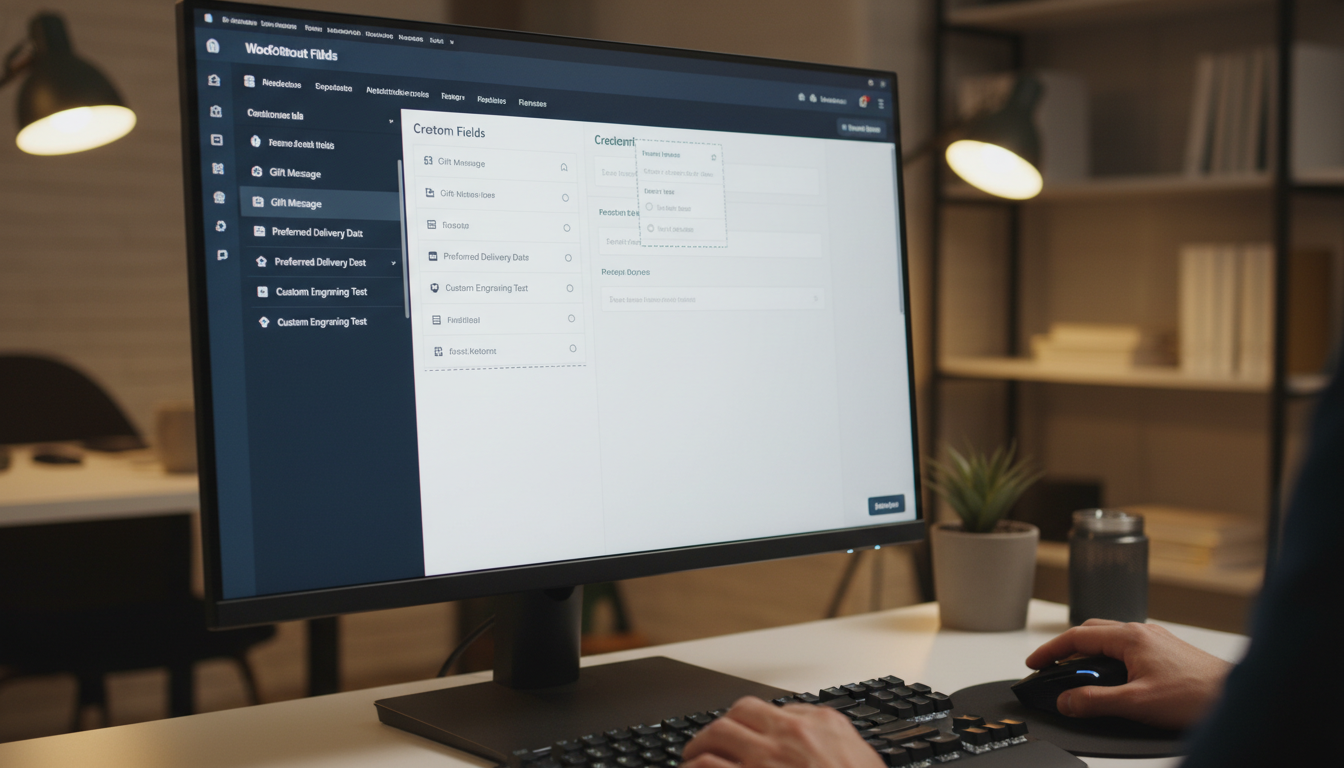 Interface do Checkout Field Editor (Checkout Manager) for WooCommerce 2.1.7, campos personalizados no checkout, otimização de e-commerce