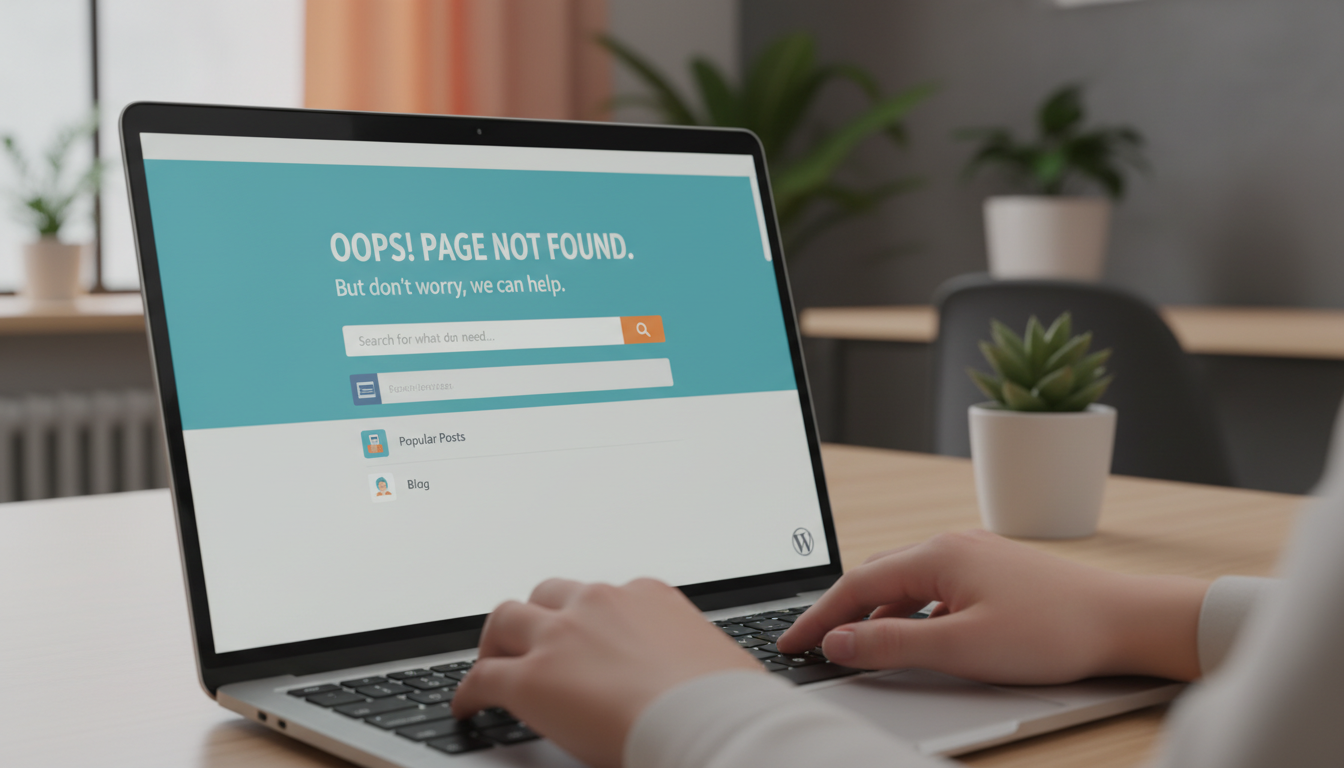 Página 404 personalizada WordPress com snippets, otimizando a navegação e o engajamento do usuário.