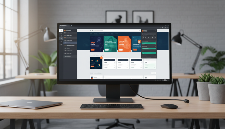 Interface do Elementor com Premium Addons 4.11.66, exibindo um design de site moderno e otimizado.