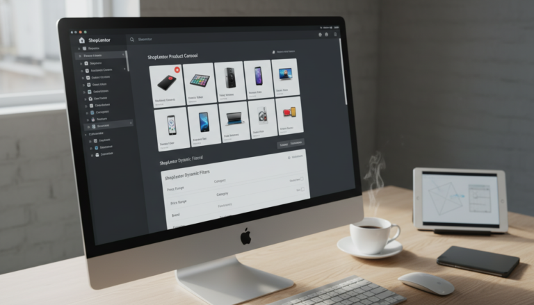 Interface do ShopLentor 3.3.2, construtor WooCommerce para Elementor com novos módulos