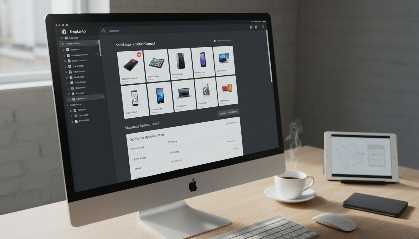 Interface do ShopLentor 3.3.2, construtor WooCommerce para Elementor com novos módulos