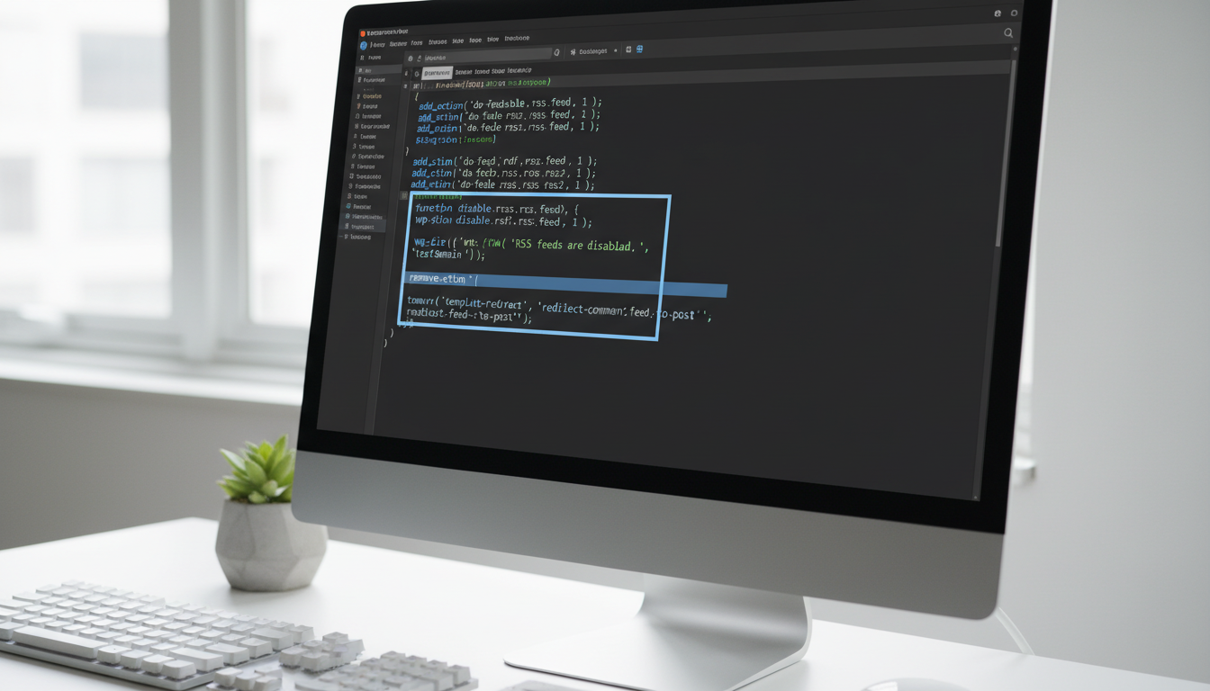 Código PHP para desativar feed RSS no WordPress