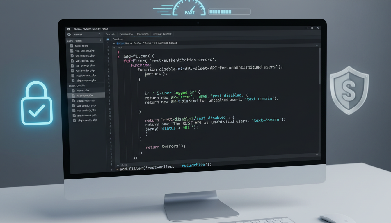 Código PHP para desabilitar REST API WordPress e melhorar segurança