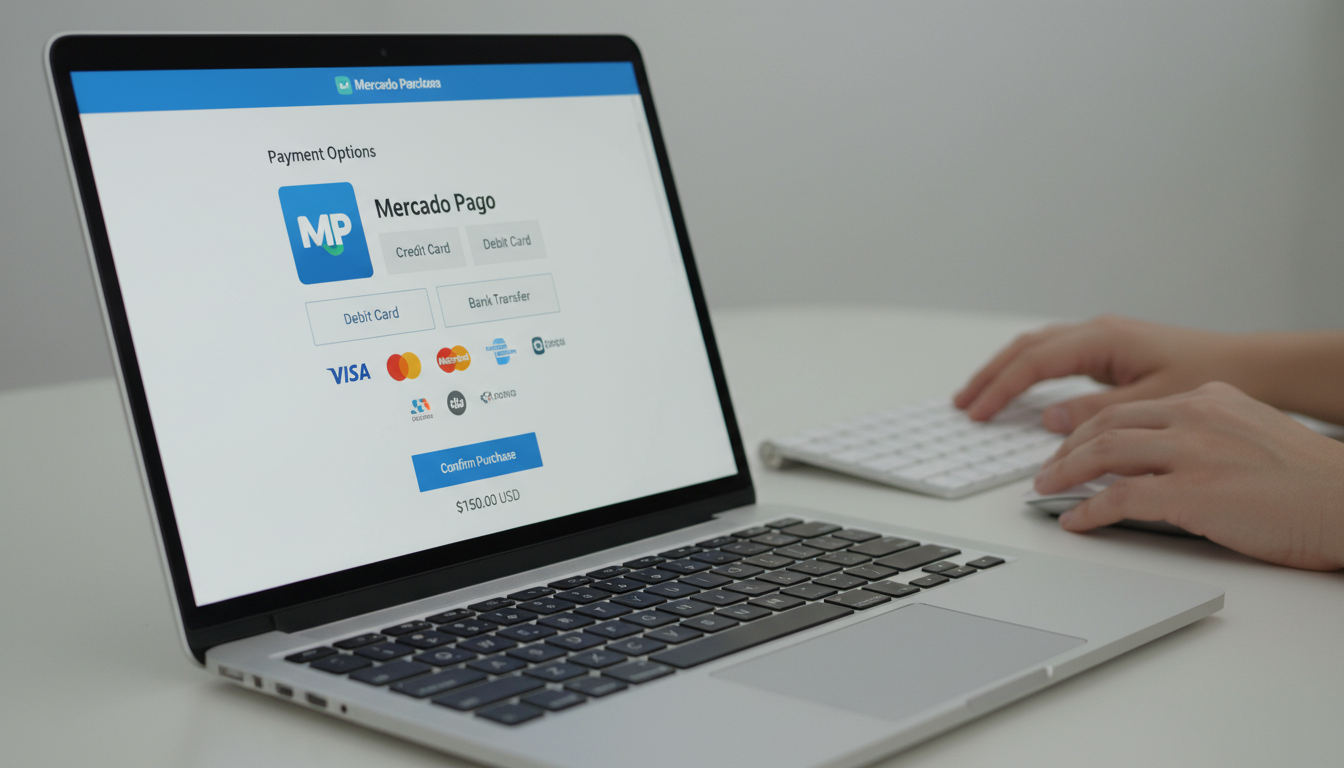 Interface de checkout do WooCommerce com opções de pagamento do Mercado Pago 8.7.15