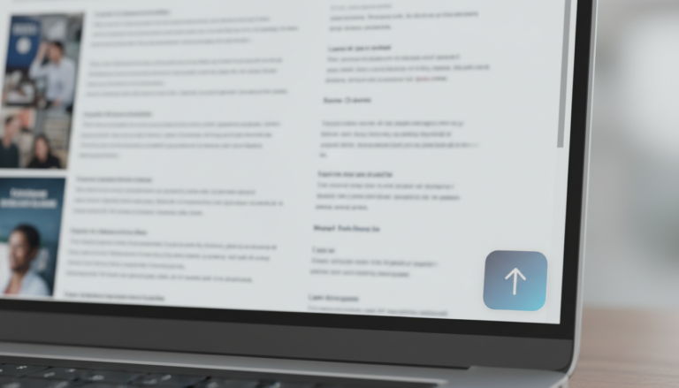 Botão de voltar ao topo no WordPress em um design moderno