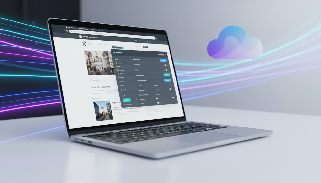 Interface do Breeze – WordPress Cache Plugin 2.4.1 otimizando um site WordPress para velocidade máxima, com elementos visuais de performance digital.