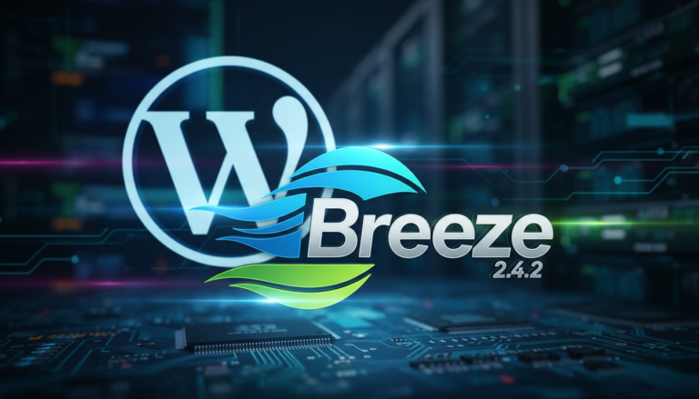 Logo Breeze WordPress Cache Plugin 2.4.2, otimização de site, velocidade WordPress, Cloudways cache