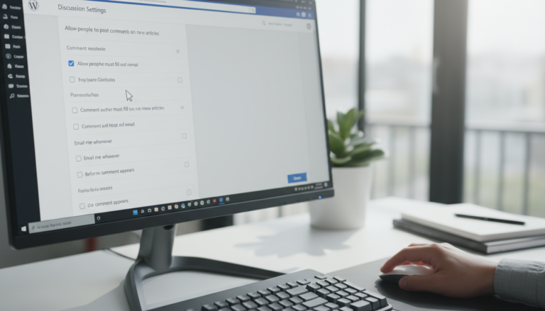 Configurações de discussão do WordPress para desativar comentários