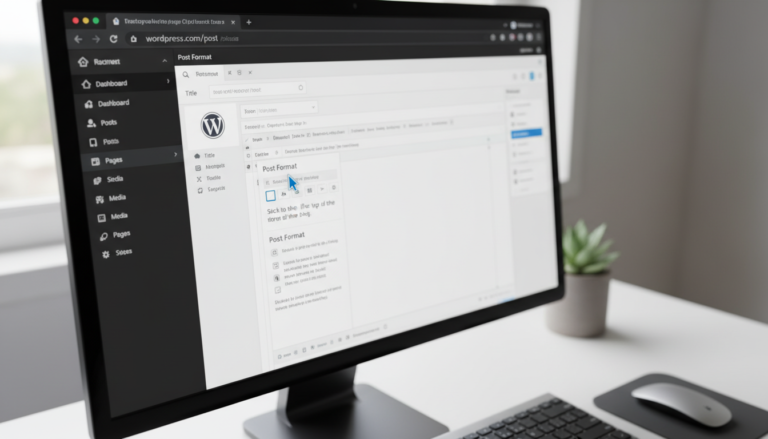 Interface do WordPress com opção 'Fixar na parte superior do blog' marcada, indicando um post fixo.