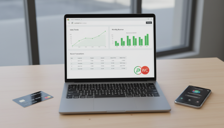 Dashboard PagBank Connect WooCommerce 4.53.1 com gráficos de vendas e transações