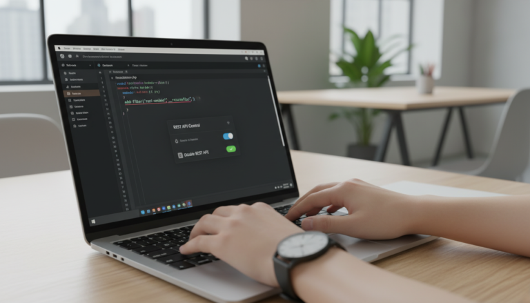 Desenvolvedor desativando API REST WordPress via código ou plugin