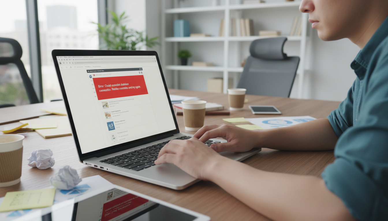 Pessoa resolvendo problemas em tema WordPress no laptop