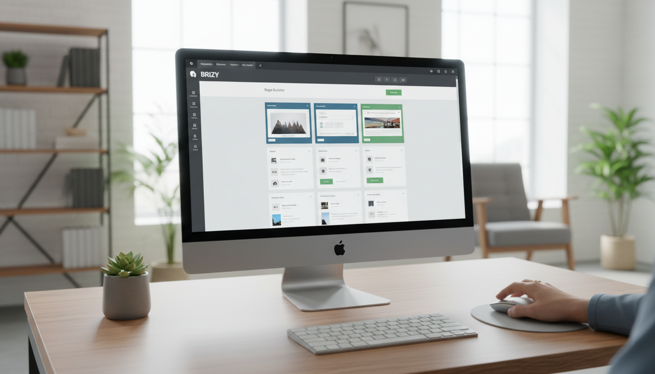 Brizy Page Builder 2.8.0, design responsivo, interface de arrastar e soltar, criação de sites, otimização de fluxo de trabalho