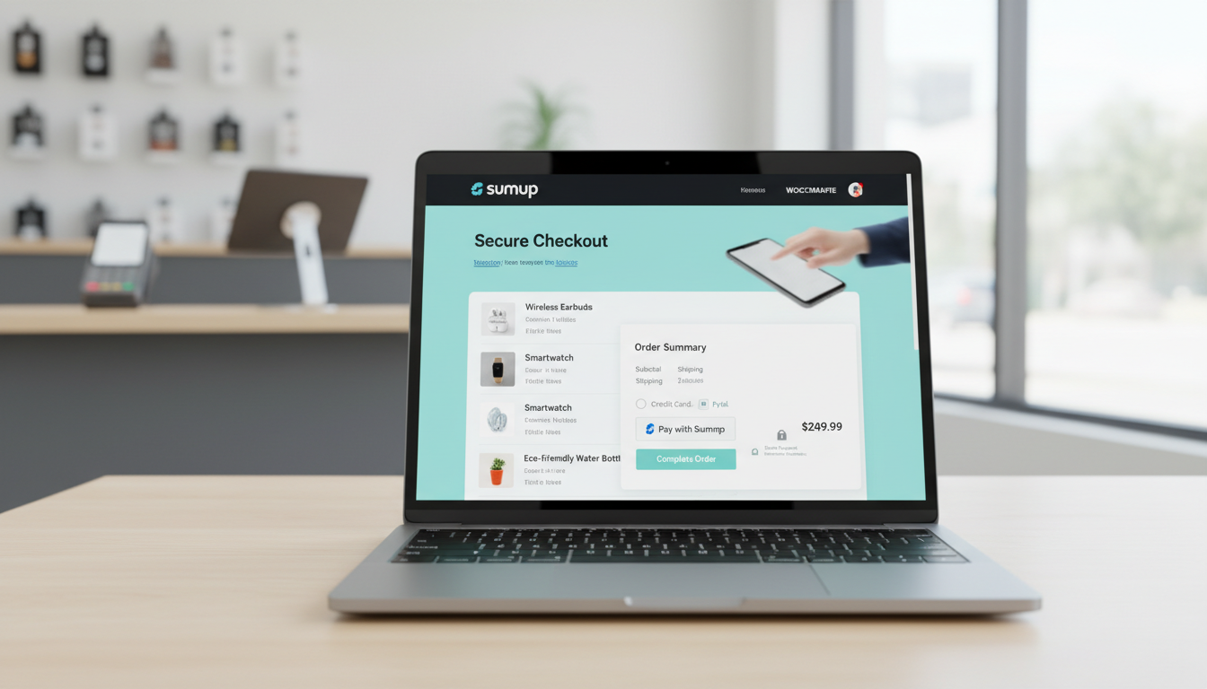 SumUp Payment Gateway For WooCommerce 2.9.0 em ação, tela de checkout otimizada