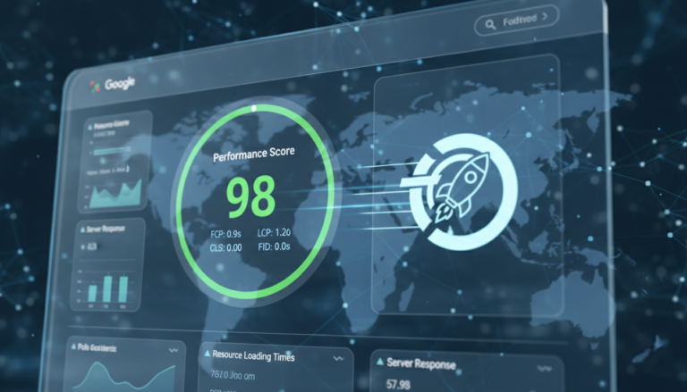 Dashboard do NitroPack 1.19.3 com gráficos de desempenho e otimização de velocidade para Core Web Vitals, defer CSS, JS e lazy load de imagens.