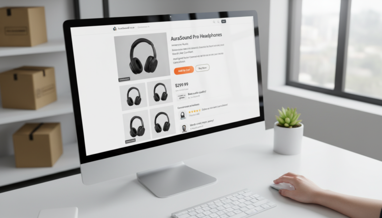 Interface de página de produto WooCommerce otimizada para conversão com elementos visuais claros e chamada para ação