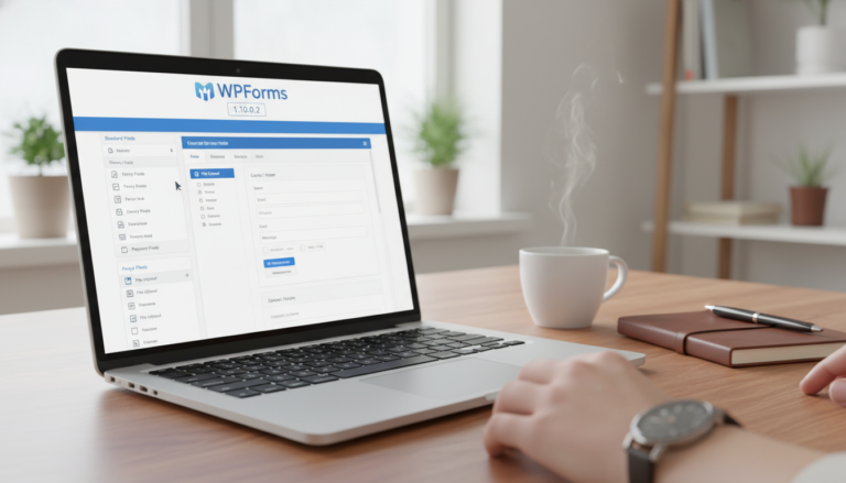 Interface do WPForms 1.10.0.2 com novos recursos de formulários