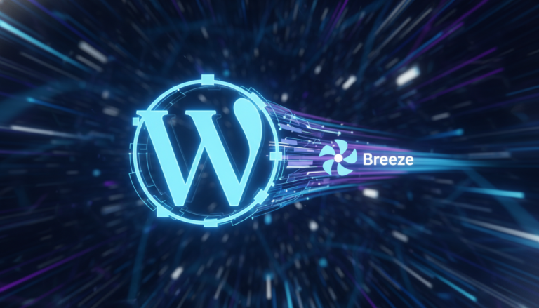 Logo do Breeze WordPress Cache Plugin 2.4.3 com efeitos de velocidade e otimização