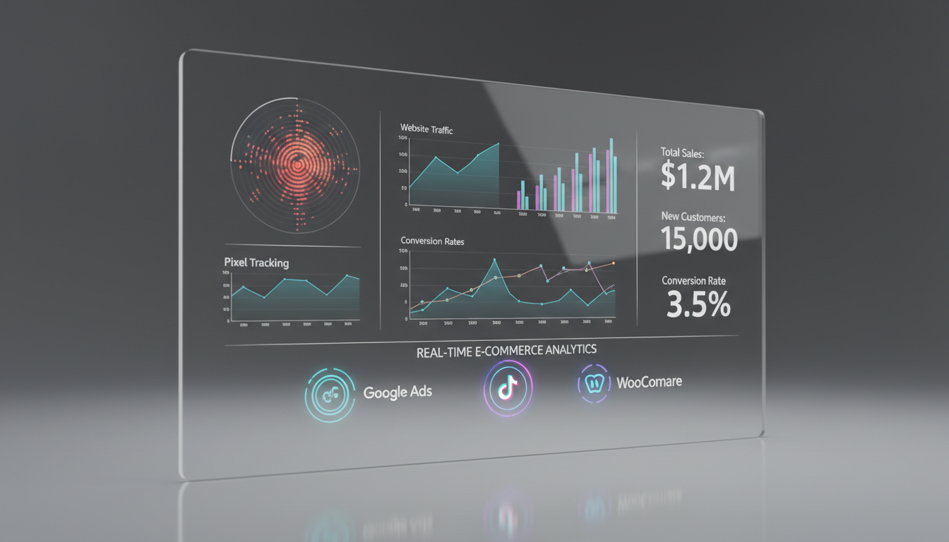 Dashboard de análise de dados e rastreamento de conversões do Pixel Manager for WooCommerce