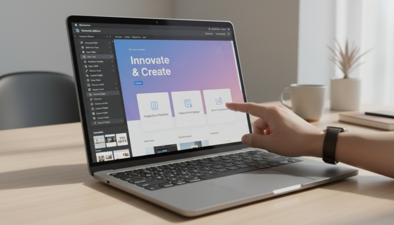 Elementor com Essential Addons 6.6.0, novos widgets, templates, design web, criação de sites